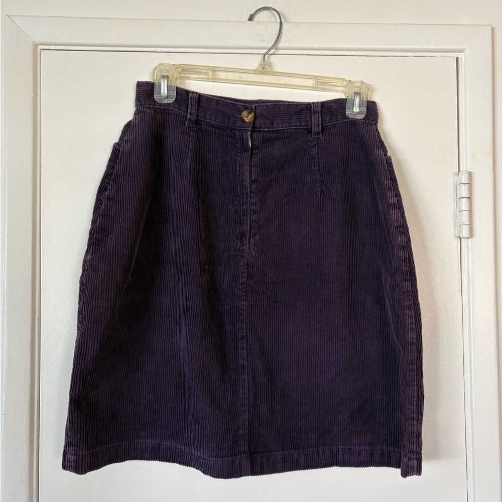Vintage Purple 100% Cotton Corduroy Skirt